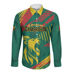 Custom Cameroon 2026 Football Long Sleeve Button Shirt Les Lionnes Indomptables