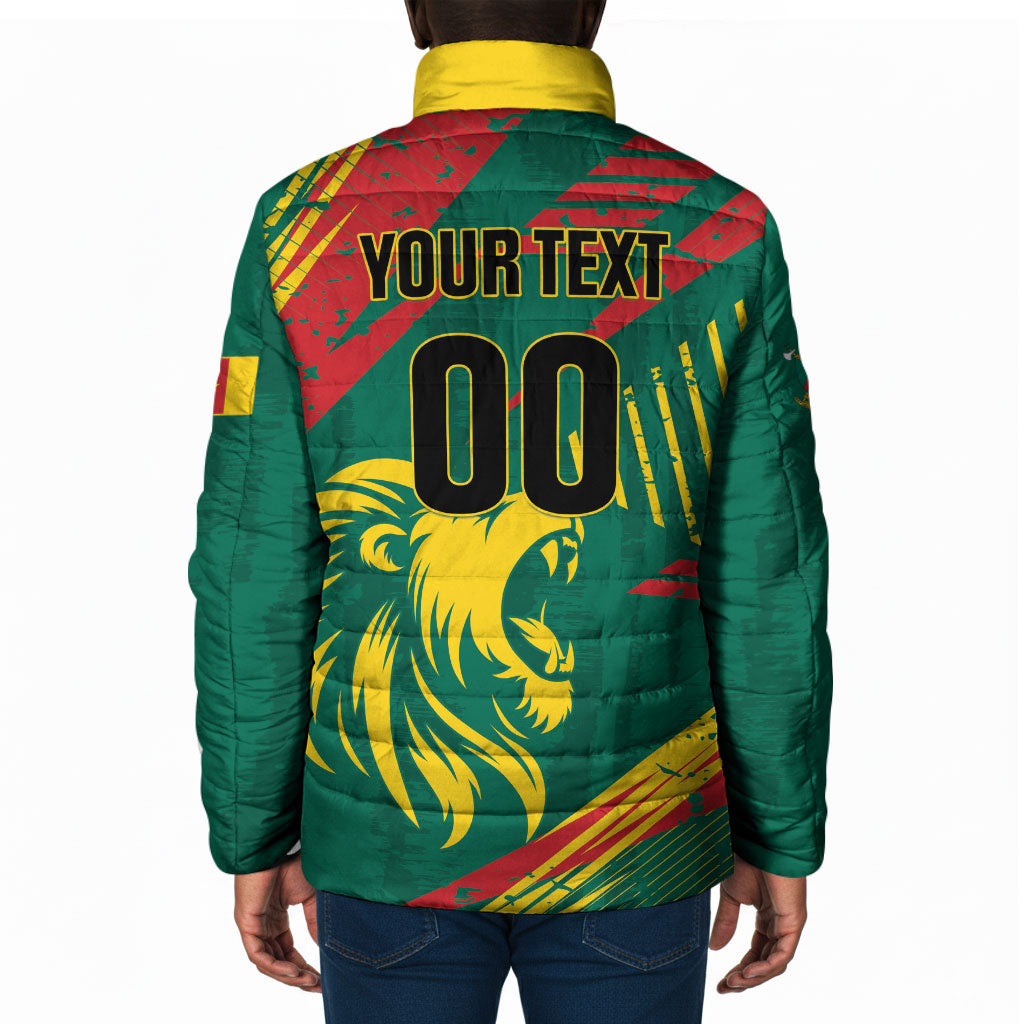 Custom Cameroon 2026 Football Padded Jacket Les Lionnes Indomptables