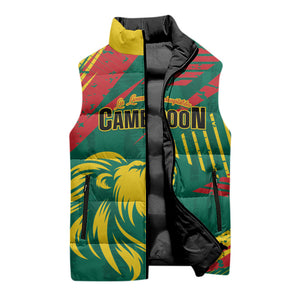 Custom Cameroon 2026 Football Sleeveless Puffer Jacket Les Lionnes Indomptables