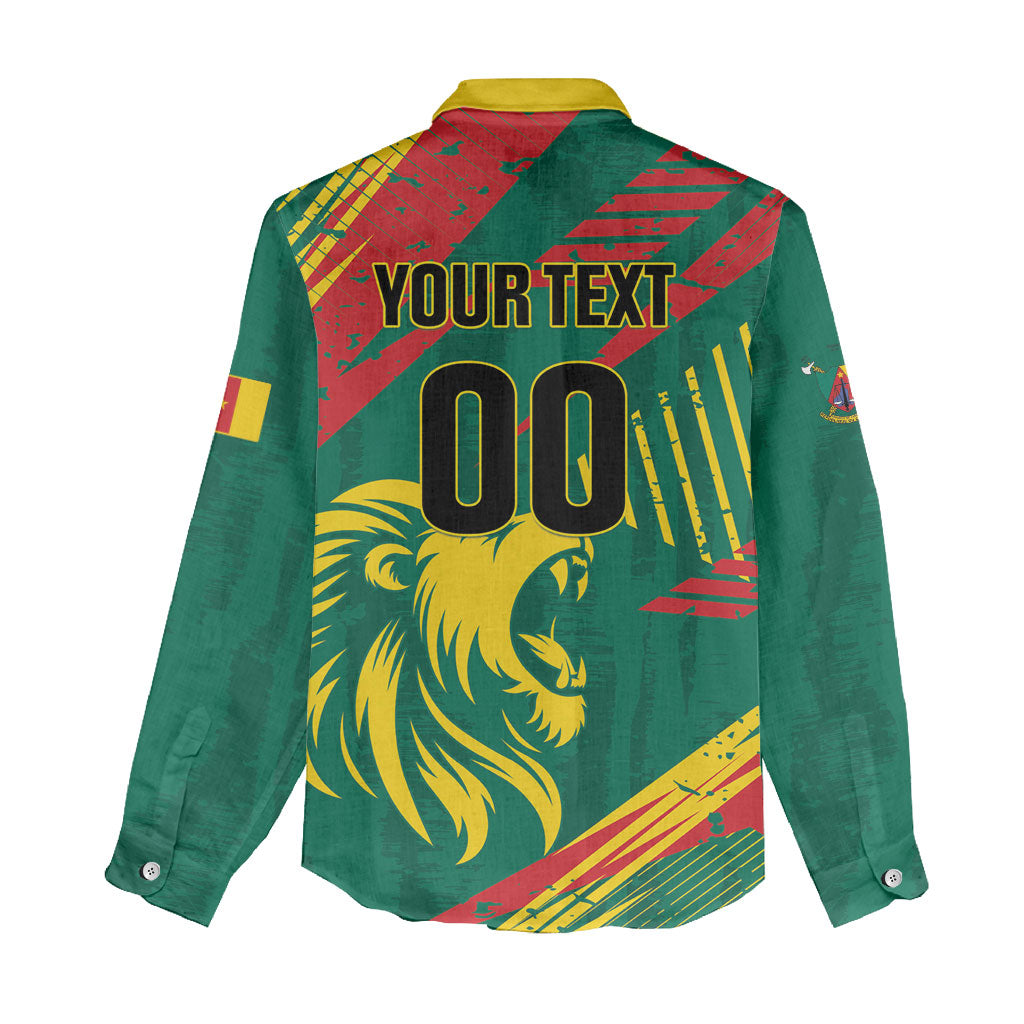 Custom Cameroon 2026 Football Women Casual Shirt Les Lionnes Indomptables