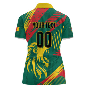 Custom Cameroon 2026 Football Women Polo Shirt Les Lionnes Indomptables