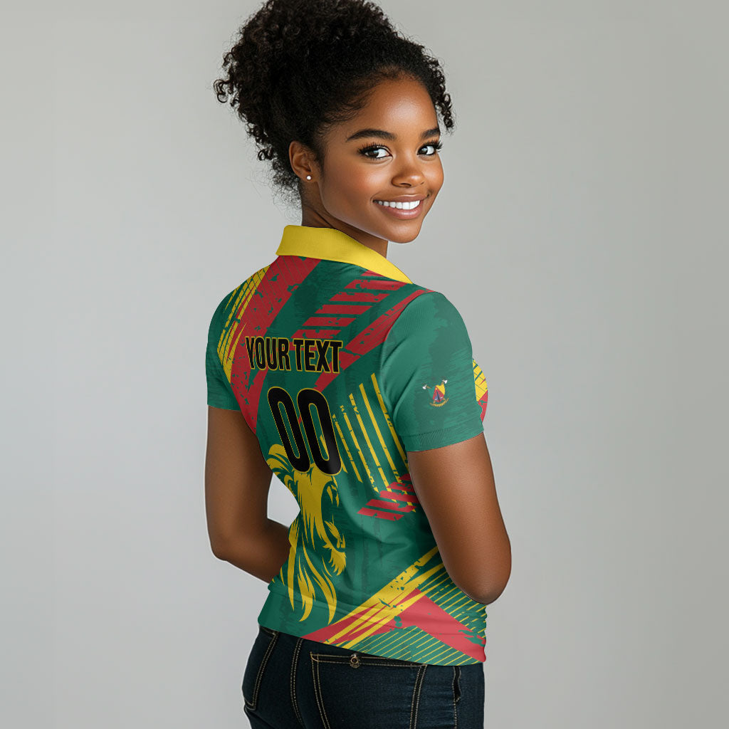 Custom Cameroon 2026 Football Women Polo Shirt Les Lionnes Indomptables