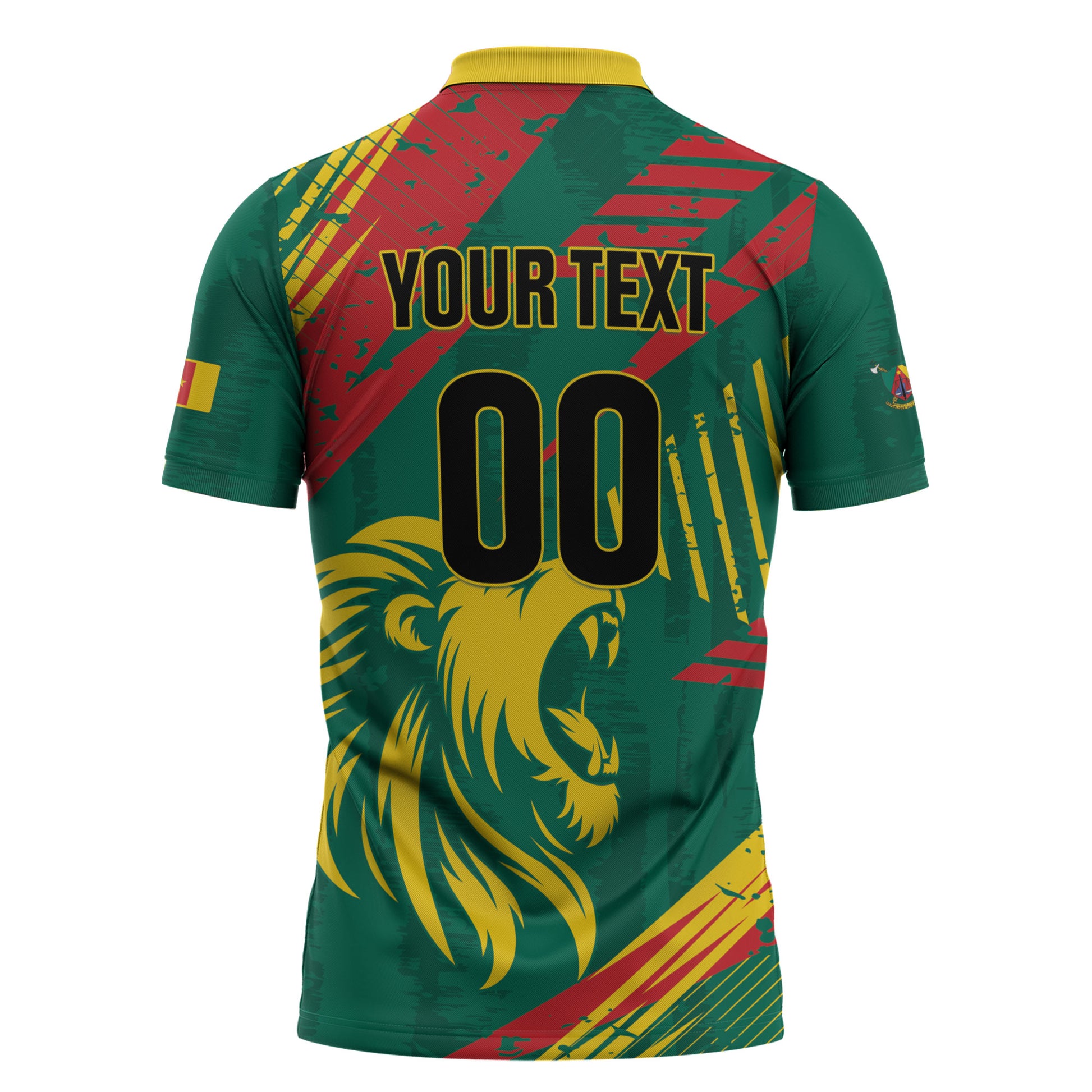 Custom Cameroon 2026 Football Zipper Polo Shirt Les Lionnes Indomptables