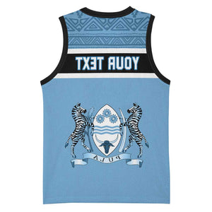Personalized Botswana Basketball Jersey with Tswana Pula and African Pattern - African Pride