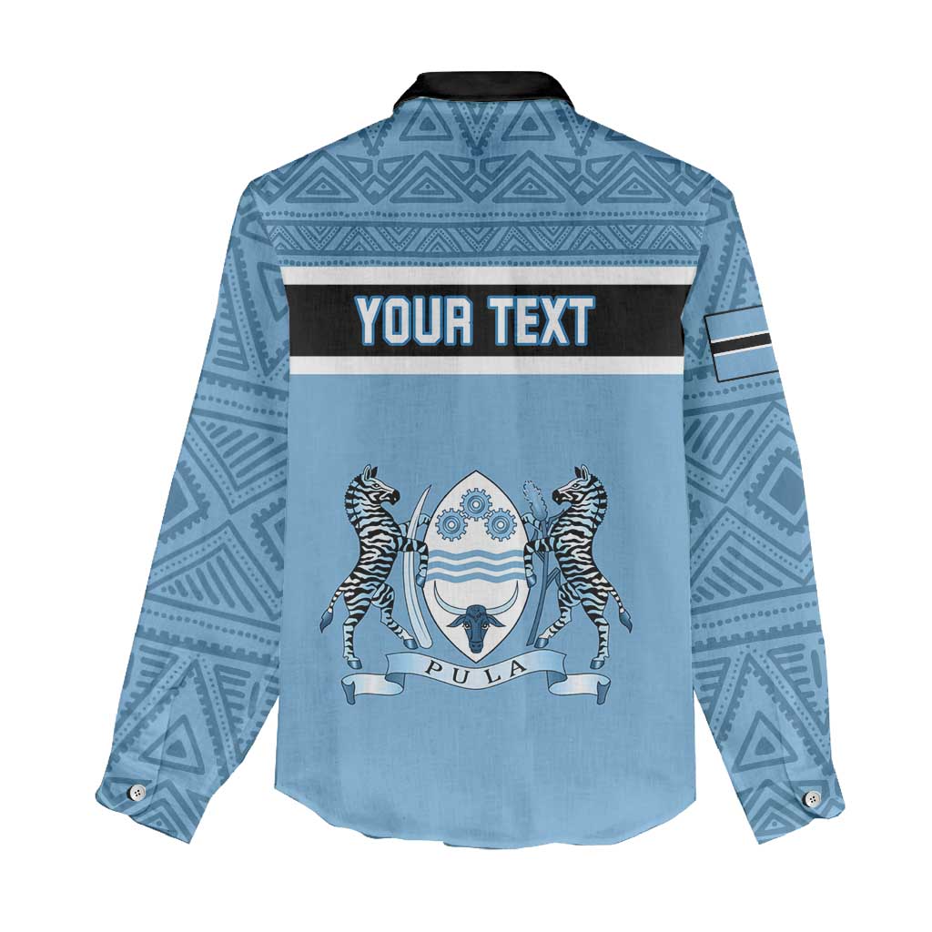 Personalized Botswana Women Casual Shirt with Tswana Pula and African Pattern LT01