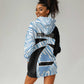 Personalized Botswana Independence Day Hoodie Dress - Lefatshe la Botswana with Zebra Pattern