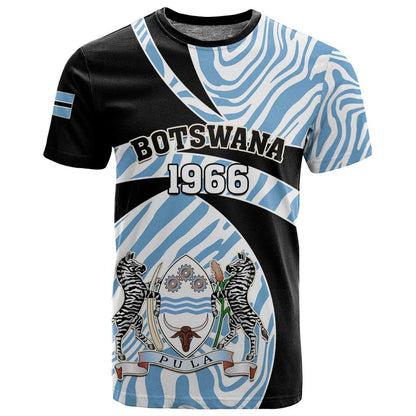 Personalized Botswana Independence Day T shirt - Lefatshe la Botswana with Zebra Pattern