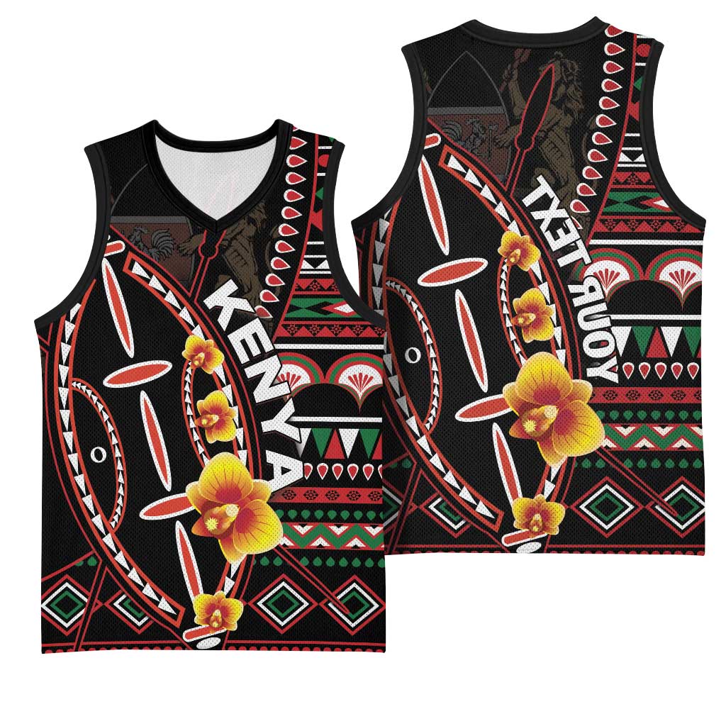Personalized Kenya Basketball Jersey Jamhuri Day, Kenya Shield - African Pride