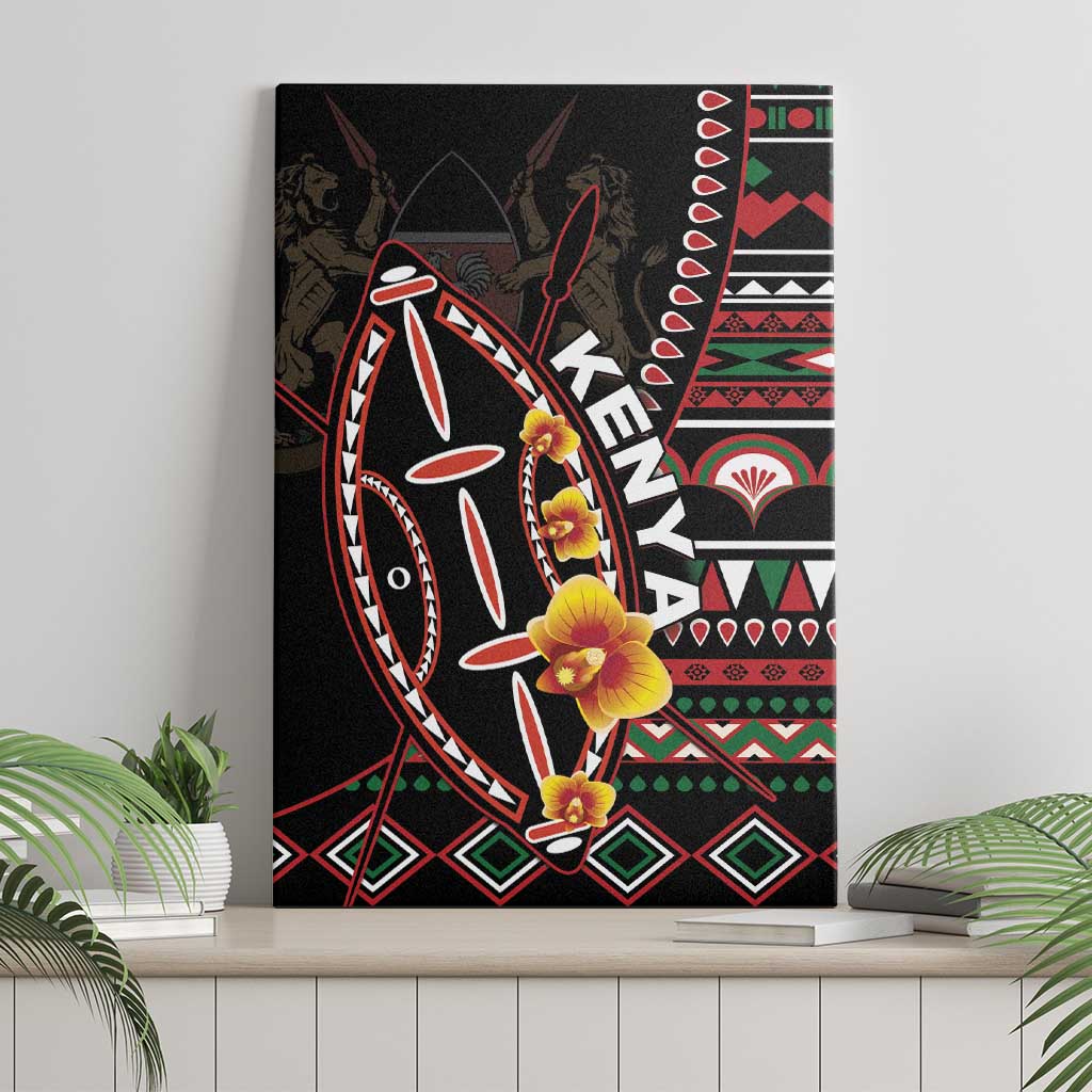 Kenya Canvas Wall Art Jamhuri Day, Kenya Shield