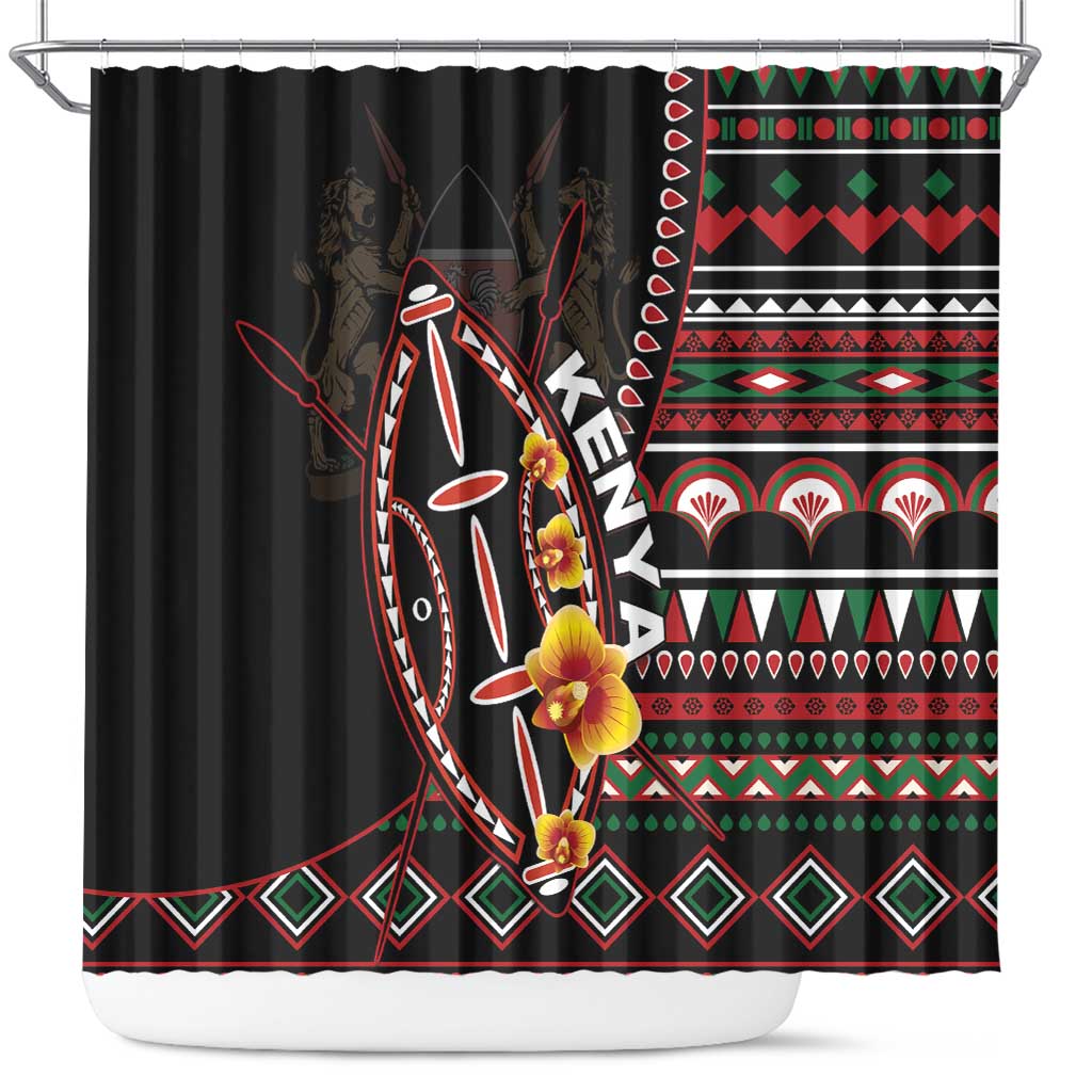 Kenya Shower Curtain Jamhuri Day, Kenya Shield
