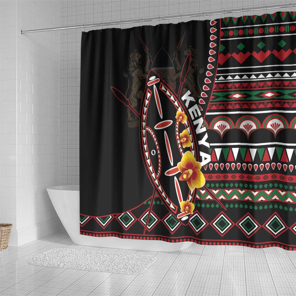 Kenya Shower Curtain Jamhuri Day, Kenya Shield