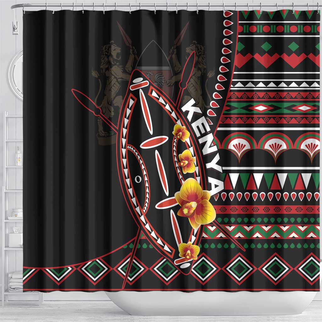 Kenya Shower Curtain Jamhuri Day, Kenya Shield