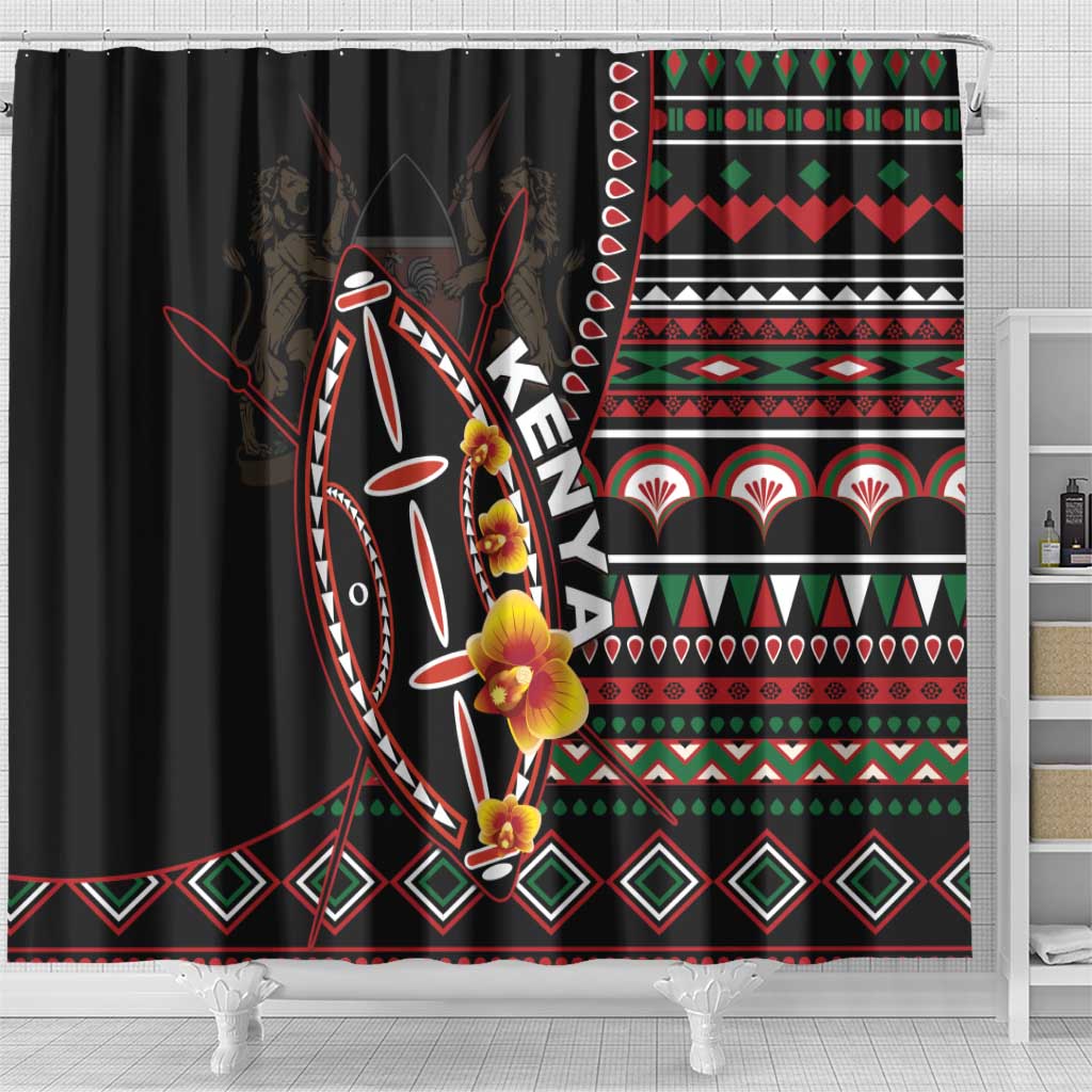 Kenya Shower Curtain Jamhuri Day, Kenya Shield