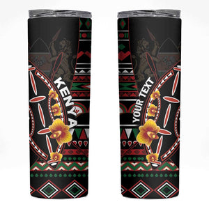 Personalized Kenya Skinny Tumbler Jamhuri Day, Kenya Shield