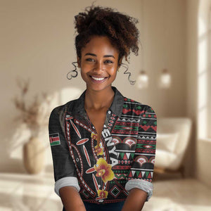 Personalized Kenya Women Casual Shirt Jamhuri Day, Kenya Shield LT01