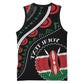 Personalized Kenya Basketball Jersey Harambee African Pattern - Coat of Arms Design - African Pride