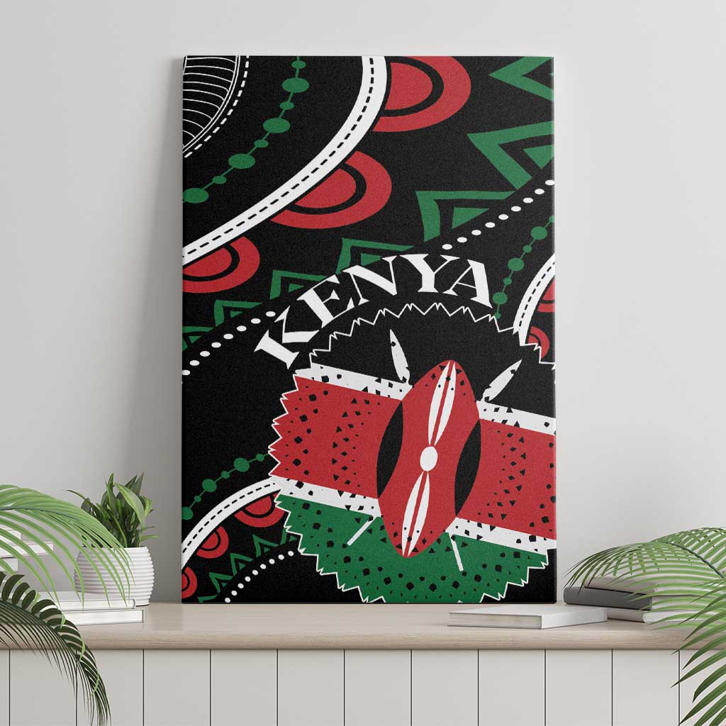 Kenya Canvas Wall Art Harambee African Pattern - Coat of Arms Design