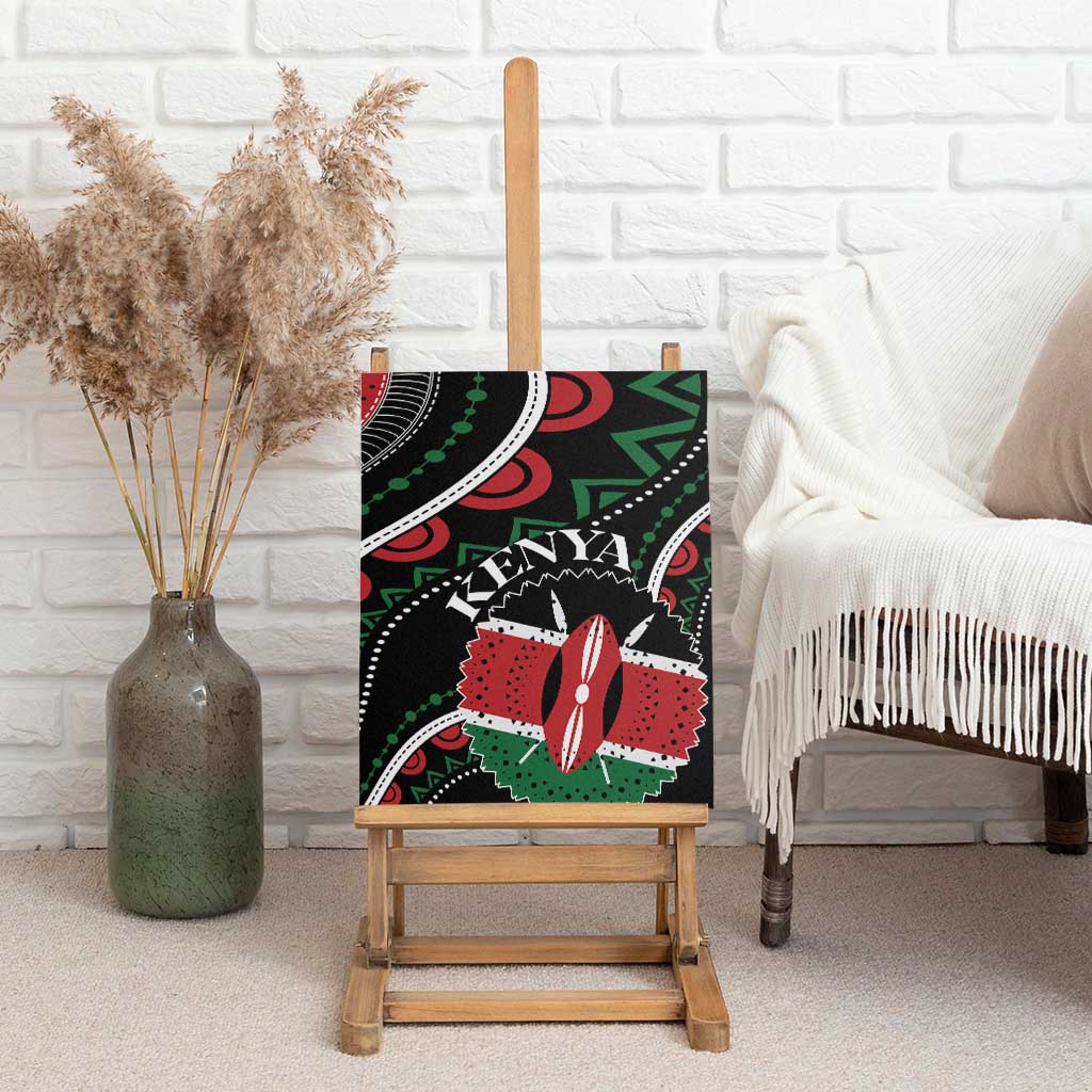 Kenya Canvas Wall Art Harambee African Pattern - Coat of Arms Design