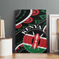 Kenya Canvas Wall Art Harambee African Pattern - Coat of Arms Design
