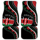 Kenya Car Mats Harambee African Pattern - Coat of Arms Design