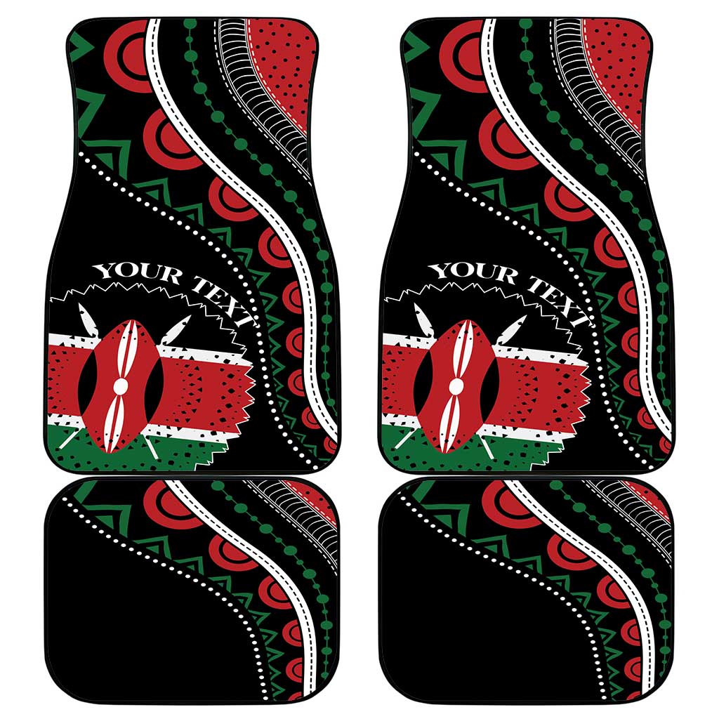 Kenya Car Mats Harambee African Pattern - Coat of Arms Design