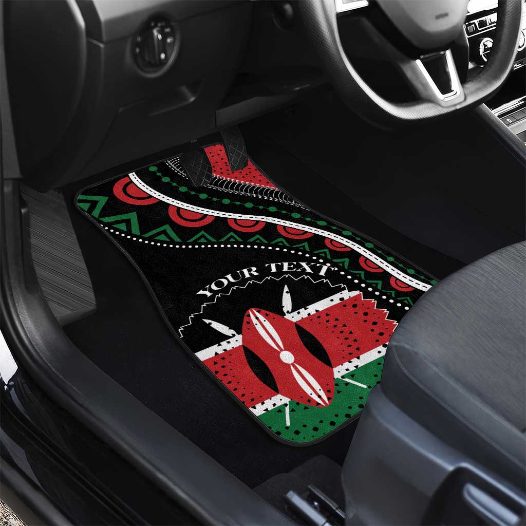 Kenya Car Mats Harambee African Pattern - Coat of Arms Design