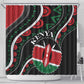 Kenya Shower Curtain Harambee African Pattern - Coat of Arms Design