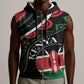 Personalized Kenya Sleeveless Zip Hoodie Harambee African Pattern - Coat of Arms Design - African Pride