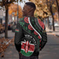 Personalized Kenya Sweatshirt Harambee African Pattern - Coat of Arms Design