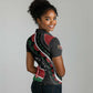 Personalized Kenya Women Polo Shirt Harambee African Pattern - Coat of Arms Design