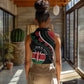 Personalized Kenya Women Sleeveless Polo Shirt Harambee African Pattern - Coat of Arms Design