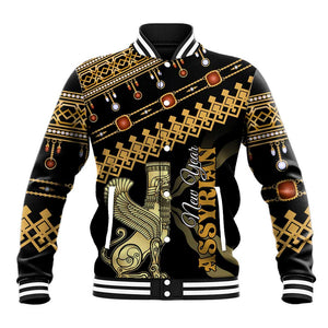 Assyrian New Year Baseball Jacket Akitu 6774 Kha B Nissan LT01