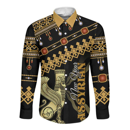 Assyrian New Year Long Sleeve Button Shirt Akitu 6774 Kha B Nissan by AfricanPride Assyrian New Year Long Sleeve Button Shirt Akitu 6774 Kha B Nissan by AfricanPride