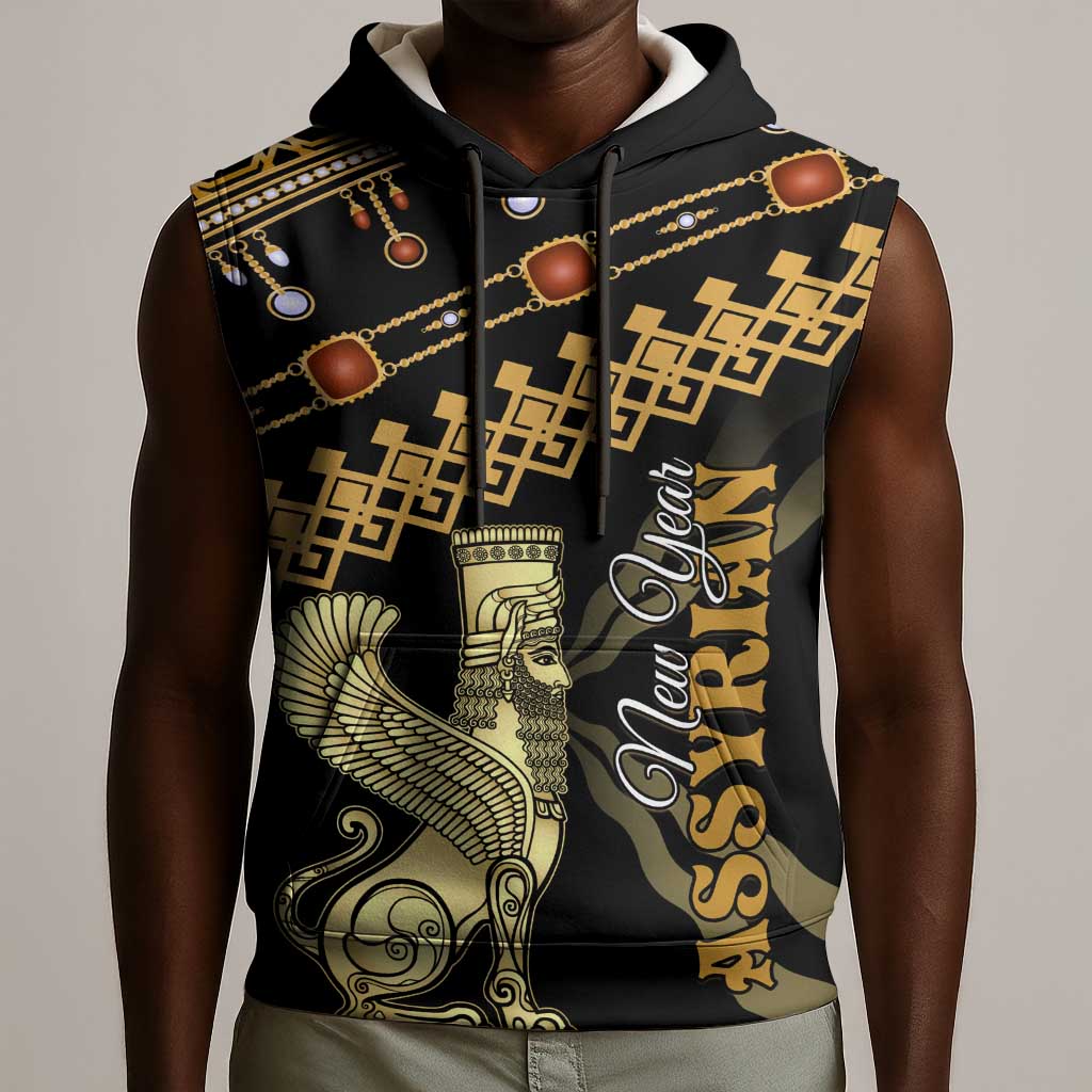 Assyrian New Year Sleeveless Hoodie Akitu 6774 Kha B Nissan - African Pride