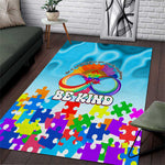 World Autism Awareness Day 2024 Area Rug In A World Where You Can Be Anything Be Kind