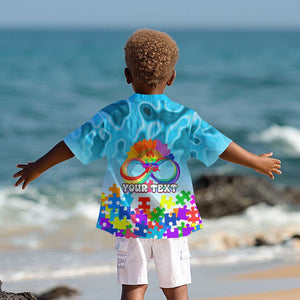 World Autism Awareness Day 2024 Kid Hawaiian Shirt In A World Where You Can Be Anything Be Kind