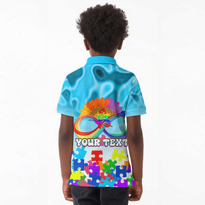 World Autism Awareness Day 2024 Kid Polo Shirt In A World Where You Can Be Anything Be Kind