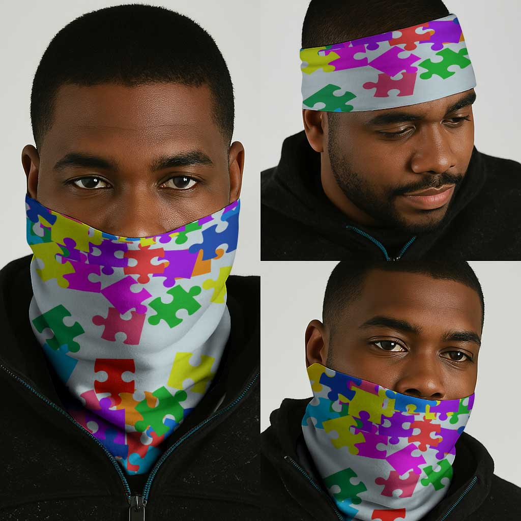 World Autism Awareness Day 2024 Neck Gaiter In A World Where You Can Be Anything Be Kind - African Pride