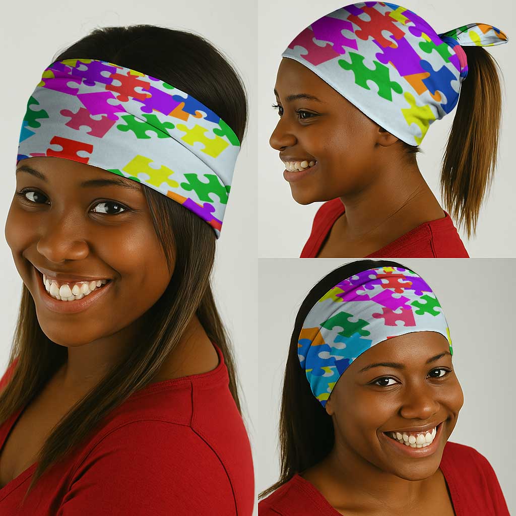World Autism Awareness Day 2024 Neck Gaiter In A World Where You Can Be Anything Be Kind - African Pride