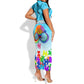World Autism Awareness Day 2024 Short Sleeve Bodycon Dress In A World Where You Can Be Anything Be Kind LT01