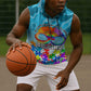 World Autism Awareness Day 2024 Sleeveless Hoodie In A World Where You Can Be Anything Be Kind - African Pride