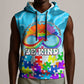 World Autism Awareness Day 2024 Sleeveless Hoodie In A World Where You Can Be Anything Be Kind - African Pride