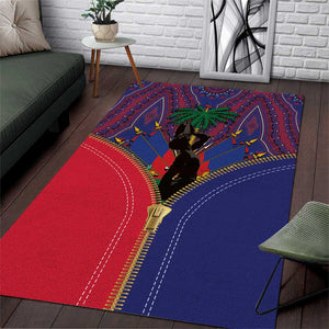 Afro Haiti Heritage Month Area Rug Zipper Stylized