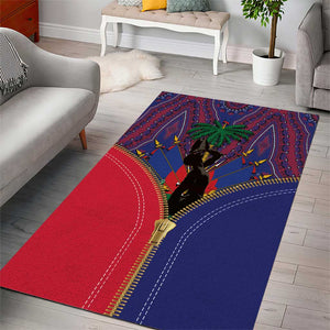 Afro Haiti Heritage Month Area Rug Zipper Stylized
