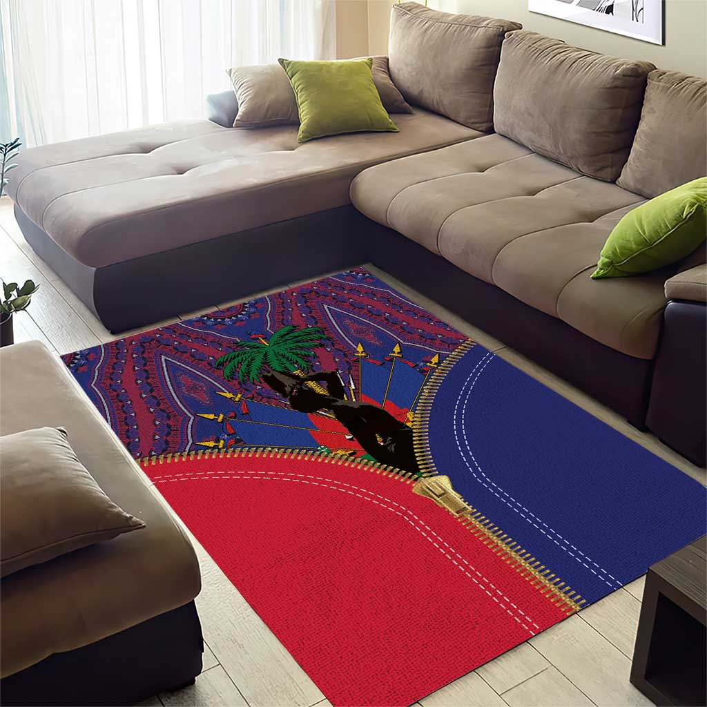 Afro Haiti Heritage Month Area Rug Zipper Stylized