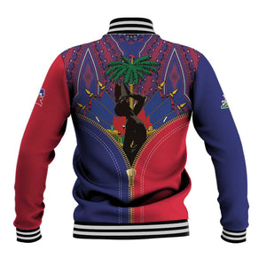 Afro Haiti Heritage Month Baseball Jacket Zipper Stylized
