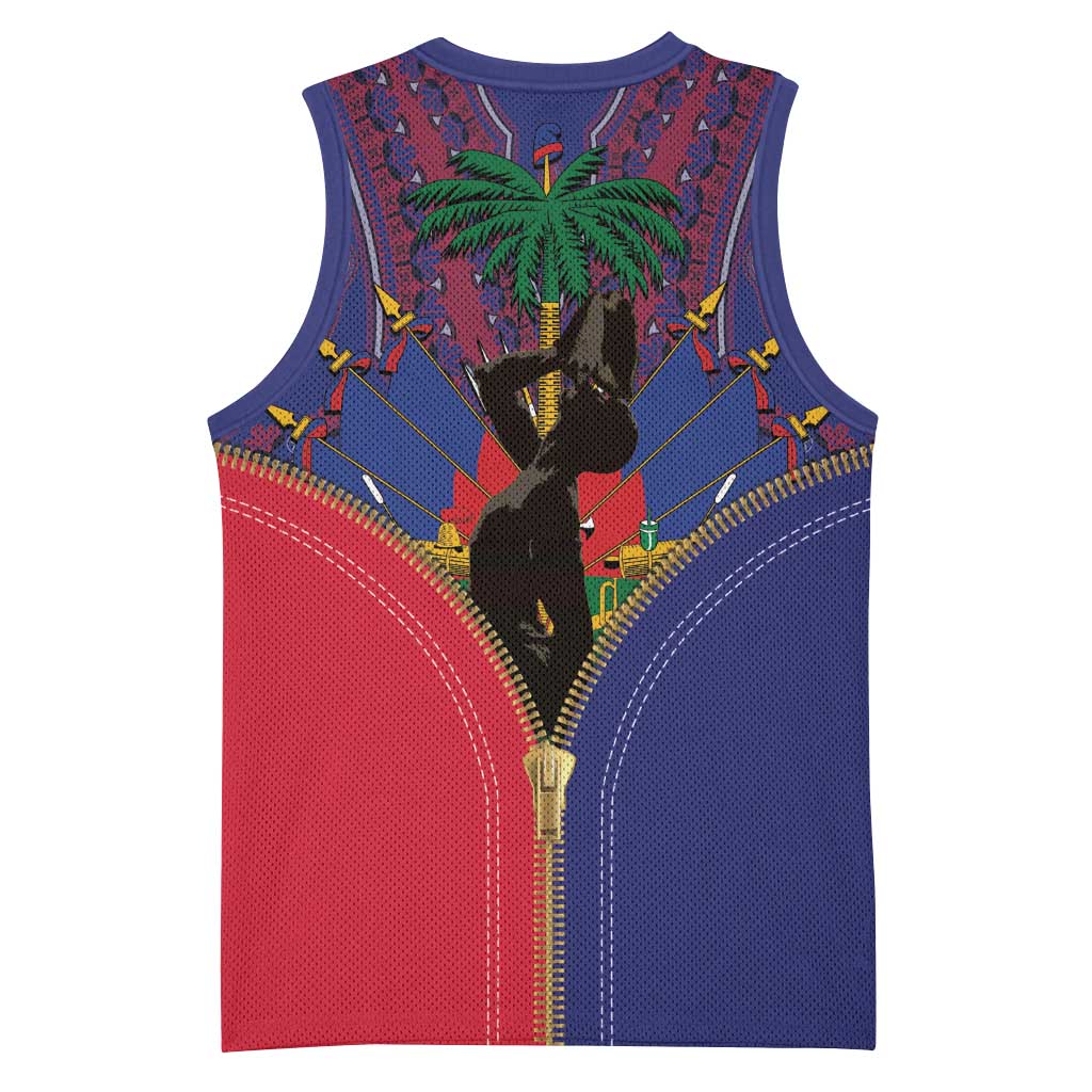 Afro Haiti Heritage Month Basketball Jersey Zipper Stylized - African Pride