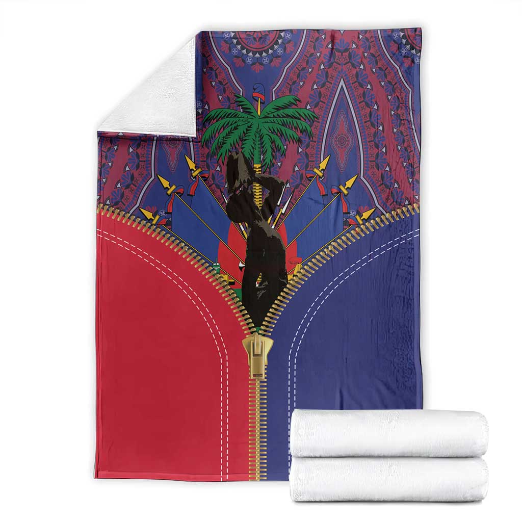Afro Haiti Heritage Month Blanket Zipper Stylized