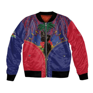 Afro Haiti Heritage Month Bomber Jacket Zipper Stylized