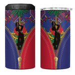 Afro Haiti Heritage Month 4 in 1 Can Cooler Tumbler Zipper Stylized